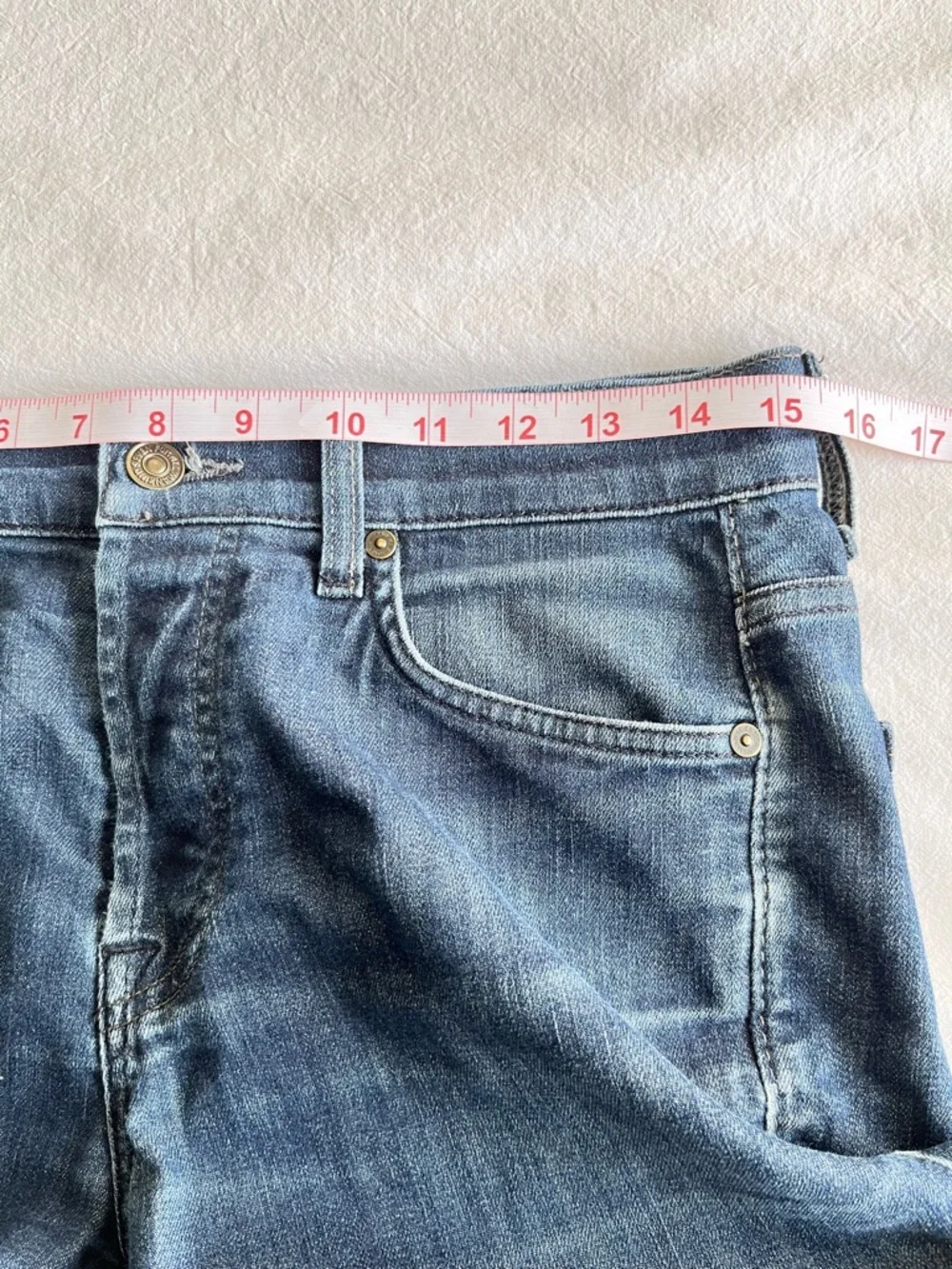 7 For All Mankind Kimmie Straight Leg Jeans Blue Sz 29 Classic Casual Minimalist - Picture 10 of 16